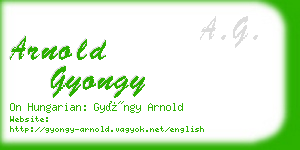 arnold gyongy business card
