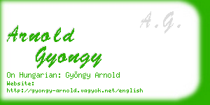 arnold gyongy business card